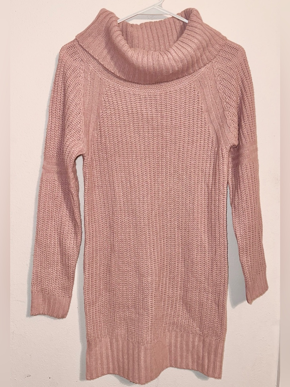 Full Circle Pink Turtleneck Dress